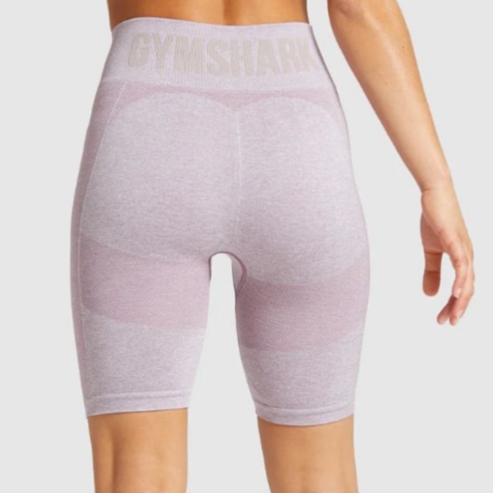 Gymshark Flex Cycling Shorts Purple Marl Pebble Gray Medium